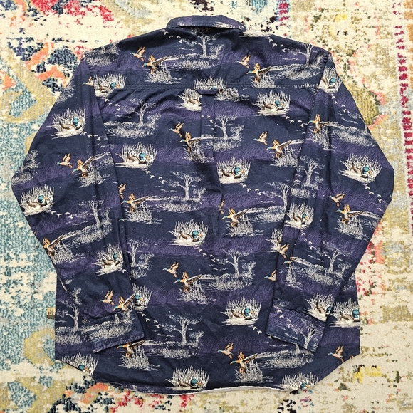 FIELD TESTED OUTDOOR LIFE Mens Large Duck Hunting Button-Up Shirt L/S Scenery - Picture 6 of 11